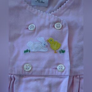 Betti Terell Vintage Girl’s Dress 24 Months Easter Chick Bunny Embroidered